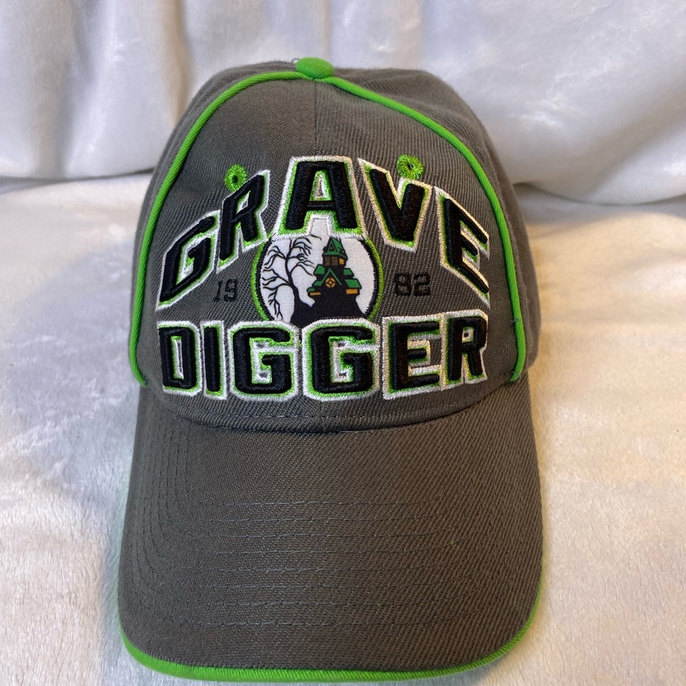 Monster Jam Gray and Green Cap